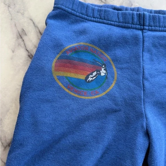 Aviator Nation Kids Royal Blue Kids Fleece Shorts Medium 8 - Picture 2 of 4